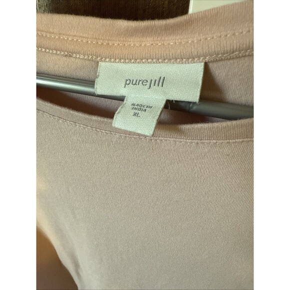 J.Jill Pure Jill Pale Pink Long Sleeve Tunic Sweater Top Size XL Extra Large Poc - Picture 2 of 4